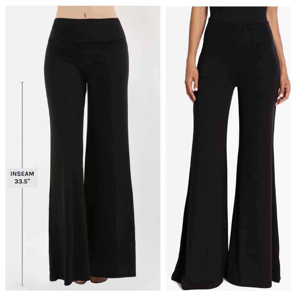 Black basic palazzo pants